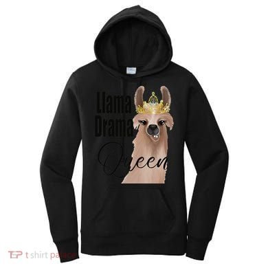 Llama Drama Queen Featuring An Adorable Llama With Crown_1 Gift Women's Hoodie
