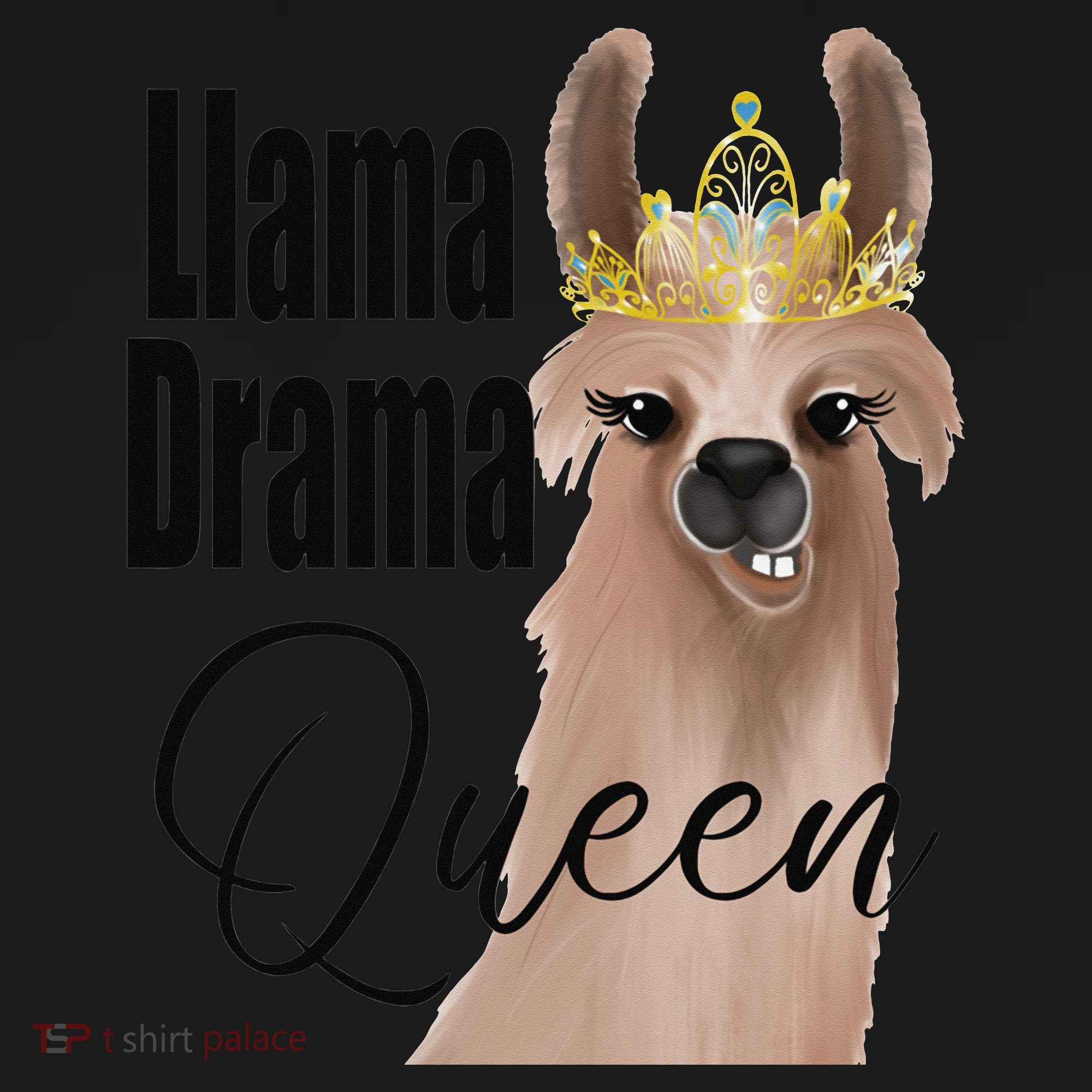 Llama Drama Queen Featuring An Adorable Llama With Crown_1 Gift Women's Hoodie