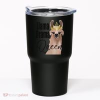 Llama Drama Queen Featuring An Adorable Llama With Crown_1 Gift Tumbler thumb 0
