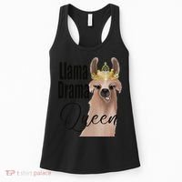 Llama Drama Queen Featuring An Adorable Llama With Crown_1 Gift Women's Tank Top thumb 0