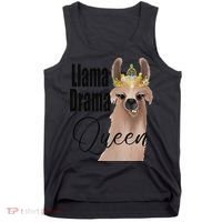 Llama Drama Queen Featuring An Adorable Llama With Crown_1 Gift Tank Top thumb 0