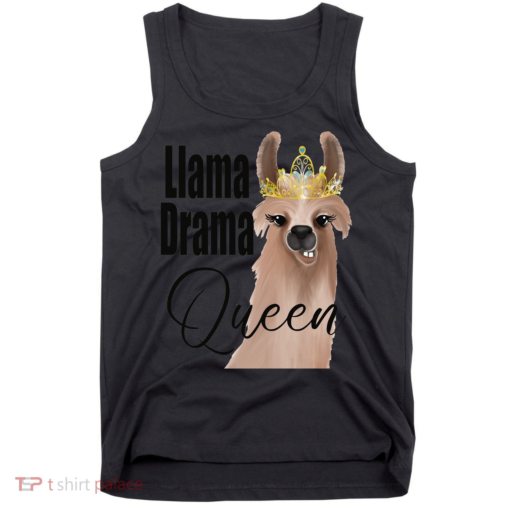 Llama Drama Queen Featuring An Adorable Llama With Crown_1 Gift Tank Top