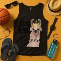 Llama Drama Queen Featuring An Adorable Llama With Crown_1 Gift Tank Top thumb 4