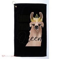 Llama Drama Queen Featuring An Adorable Llama With Crown_1 Gift Golf Towel thumb 0