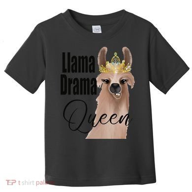 Llama Drama Queen Featuring An Adorable Llama With Crown_1 Gift Toddler T-Shirt