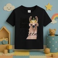 Llama Drama Queen Featuring An Adorable Llama With Crown_1 Gift Toddler T-Shirt thumb 3