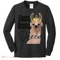 Llama Drama Queen Featuring An Adorable Llama With Crown_1 Gift Kids Long Sleeve Shirt thumb 0