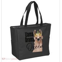 Llama Drama Queen Featuring An Adorable Llama With Crown_1 Gift Tote Bag thumb 2