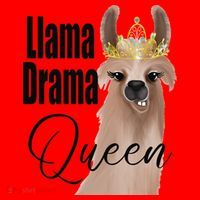 Llama Drama Queen Featuring An Adorable Llama With Crown_1 Gift Santa Hat thumb 1