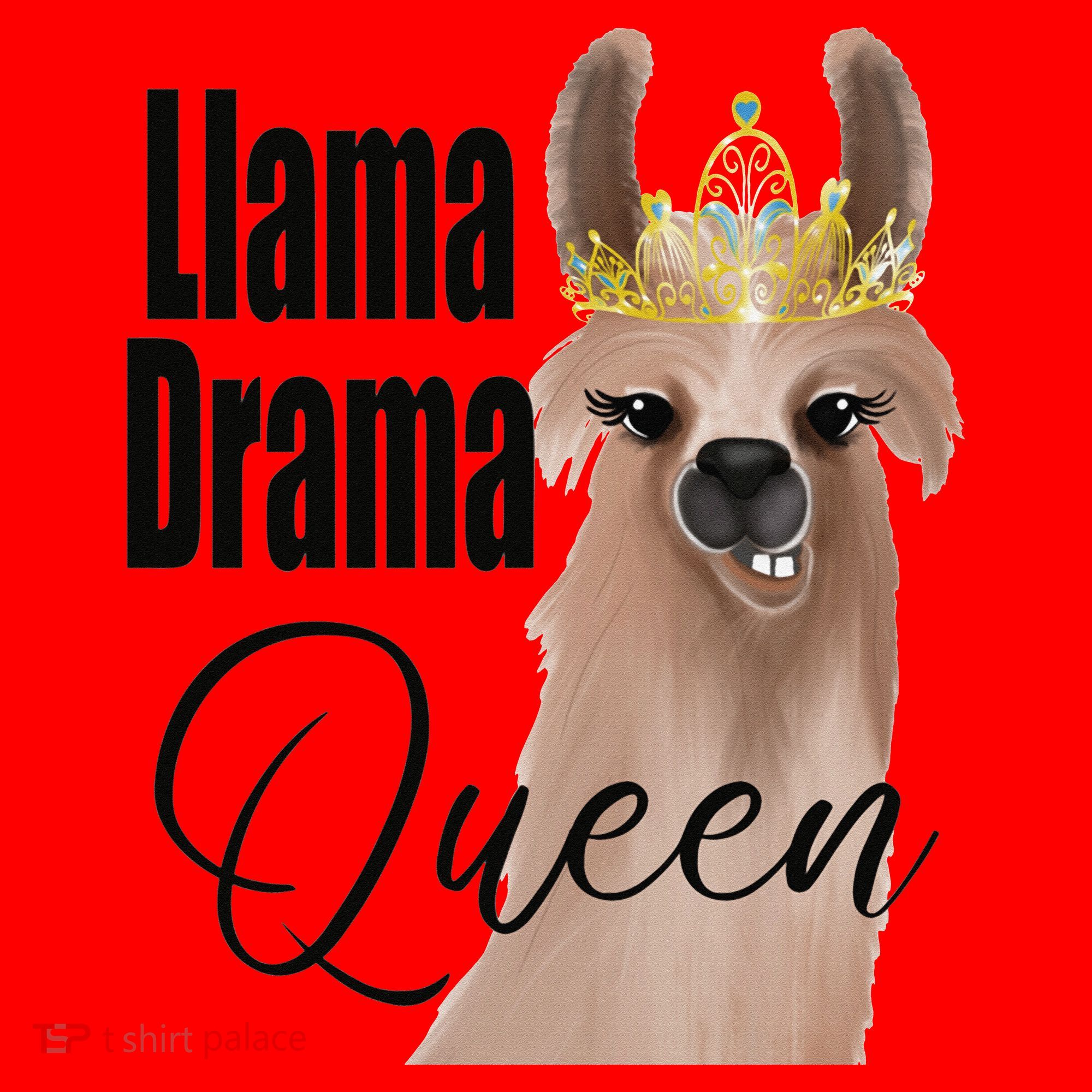 Llama Drama Queen Featuring An Adorable Llama With Crown_1 Gift Santa Hat