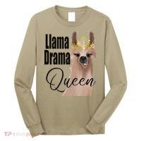 Llama Drama Queen Featuring An Adorable Llama With Crown_1 Gift Long Sleeve Shirt thumb 0