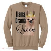 Llama Drama Queen Featuring An Adorable Llama With Crown_1 Gift Sweatshirt thumb 0