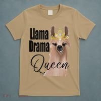 Llama Drama Queen Featuring An Adorable Llama With Crown_1 Gift T-Shirt thumb 5
