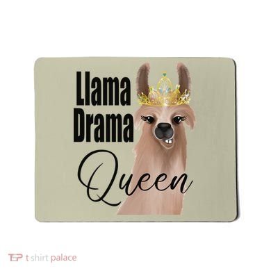 Llama Drama Queen Featuring An Adorable Llama With Crown_1 Gift Mousepad