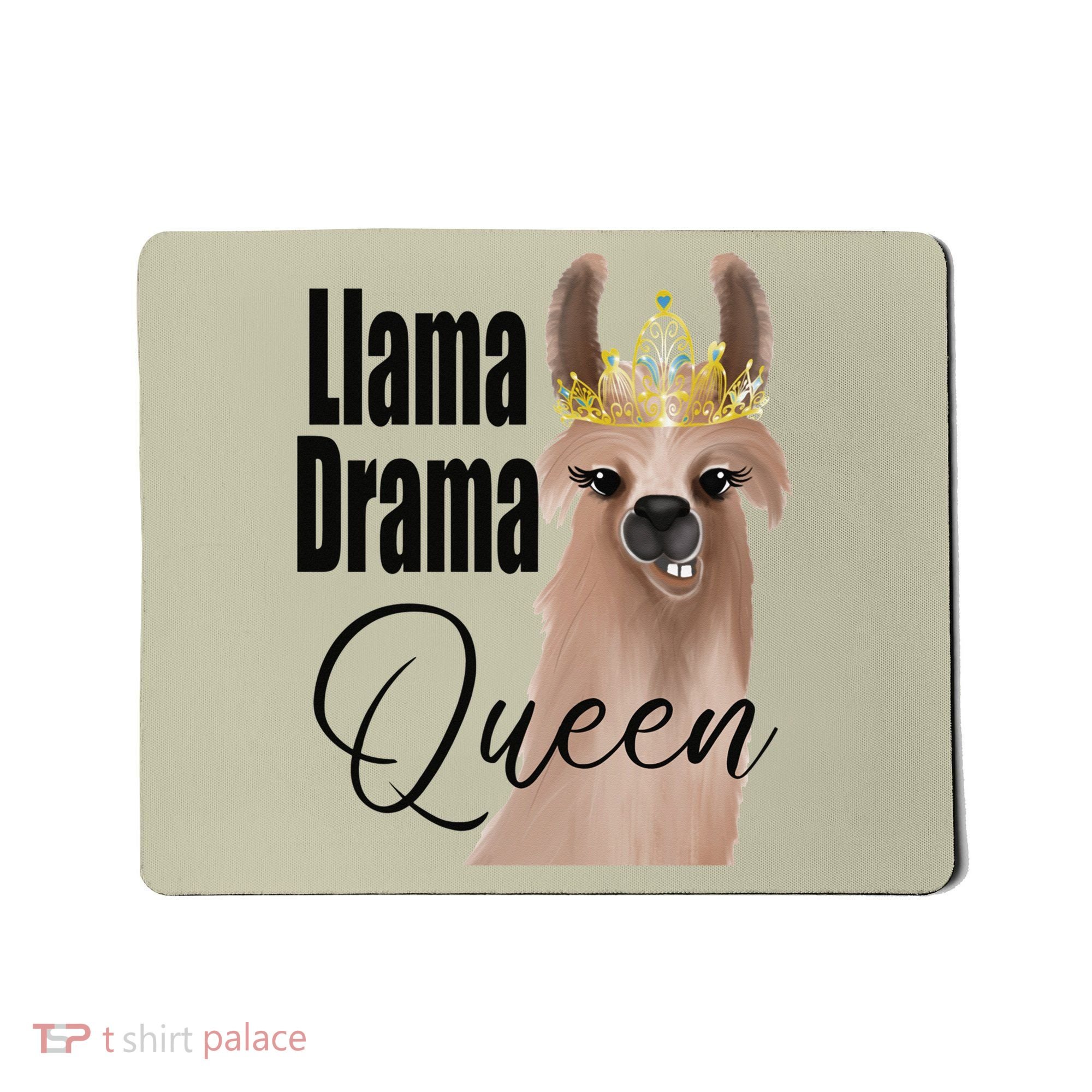 Llama Drama Queen Featuring An Adorable Llama With Crown_1 Gift Mousepad