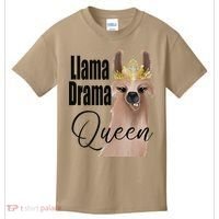 Llama Drama Queen Featuring An Adorable Llama With Crown_1 Gift Kids T-Shirt thumb 0