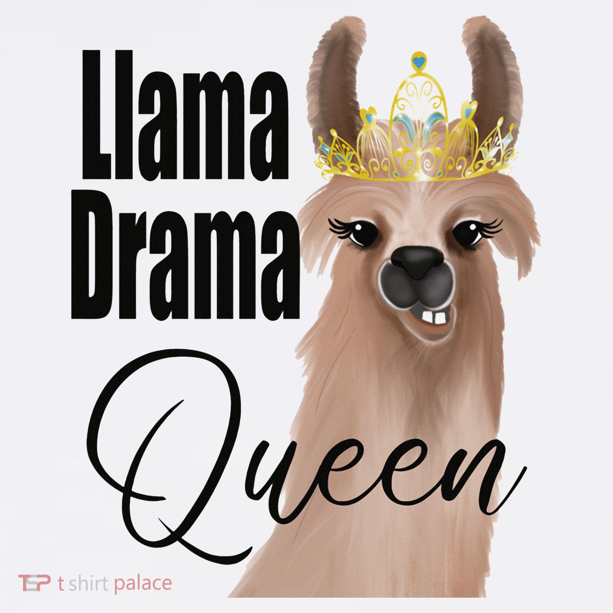 Llama Drama Queen Featuring An Adorable Llama With Crown_1 Gift Comfort Colors Garment-Dyed Hooded Sweatshirt