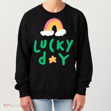 Lucky Day Rainbow Star St Patrick's Day Women's Sweatshirt