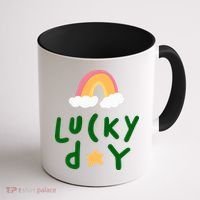 Lucky Day Rainbow Star St Patrick's Day Coffee Mug thumb 1