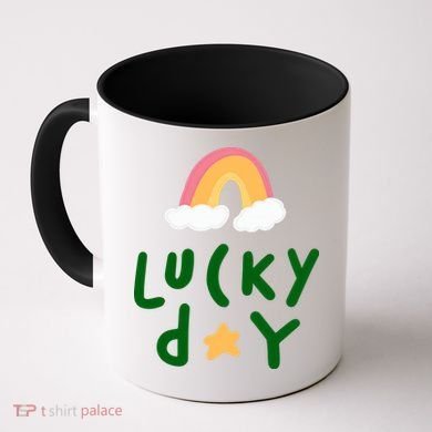 Lucky Day Rainbow Star St Patrick's Day Coffee Mug