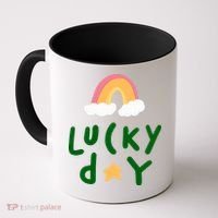 Lucky Day Rainbow Star St Patrick's Day Coffee Mug thumb 0