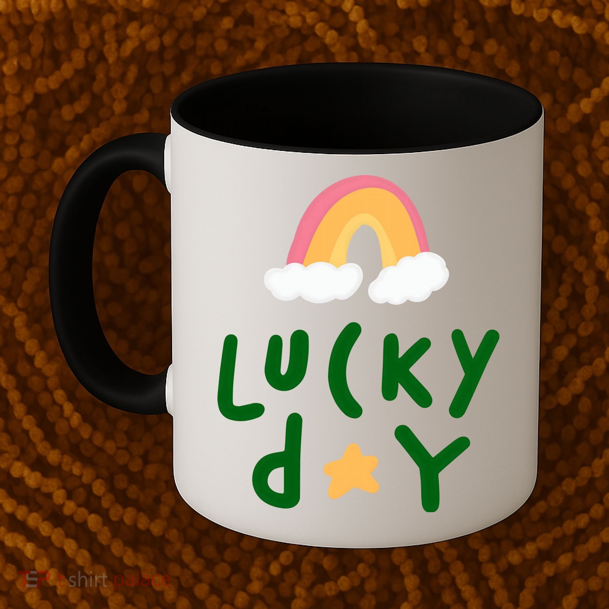 Lucky Day Rainbow Star St Patrick's Day Coffee Mug