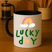 Lucky Day Rainbow Star St Patrick's Day Coffee Mug thumb 4