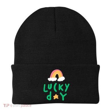 Lucky Day Rainbow Star St Patrick's Day Beanie