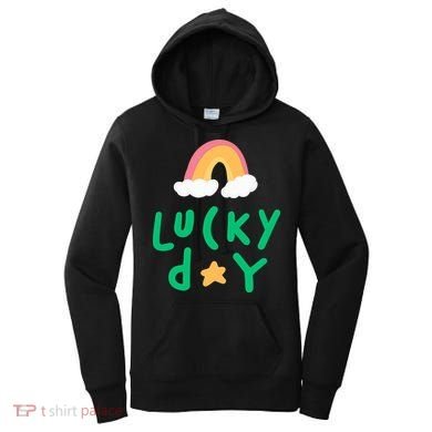 Lucky Day Rainbow Star St Patrick's Day Women's Hoodie