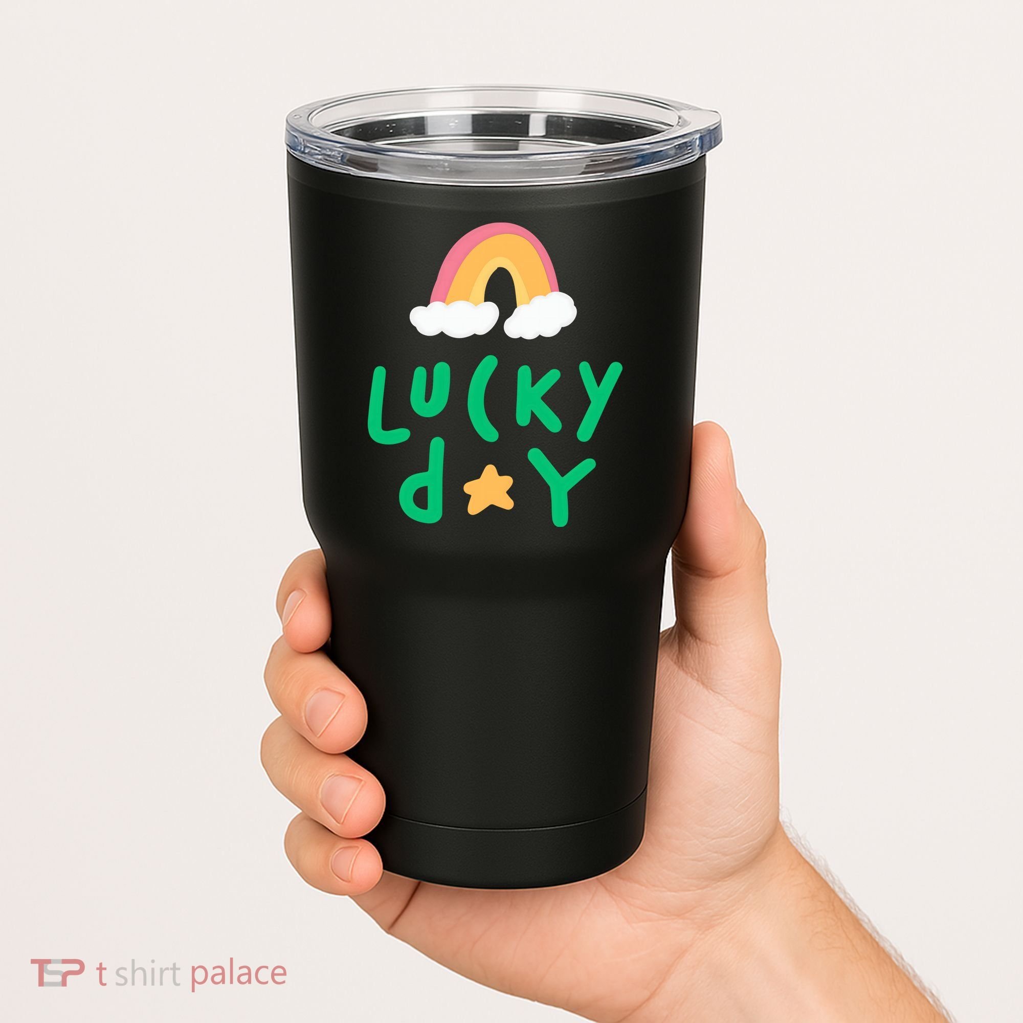 Lucky Day Rainbow Star St Patrick's Day Tumbler