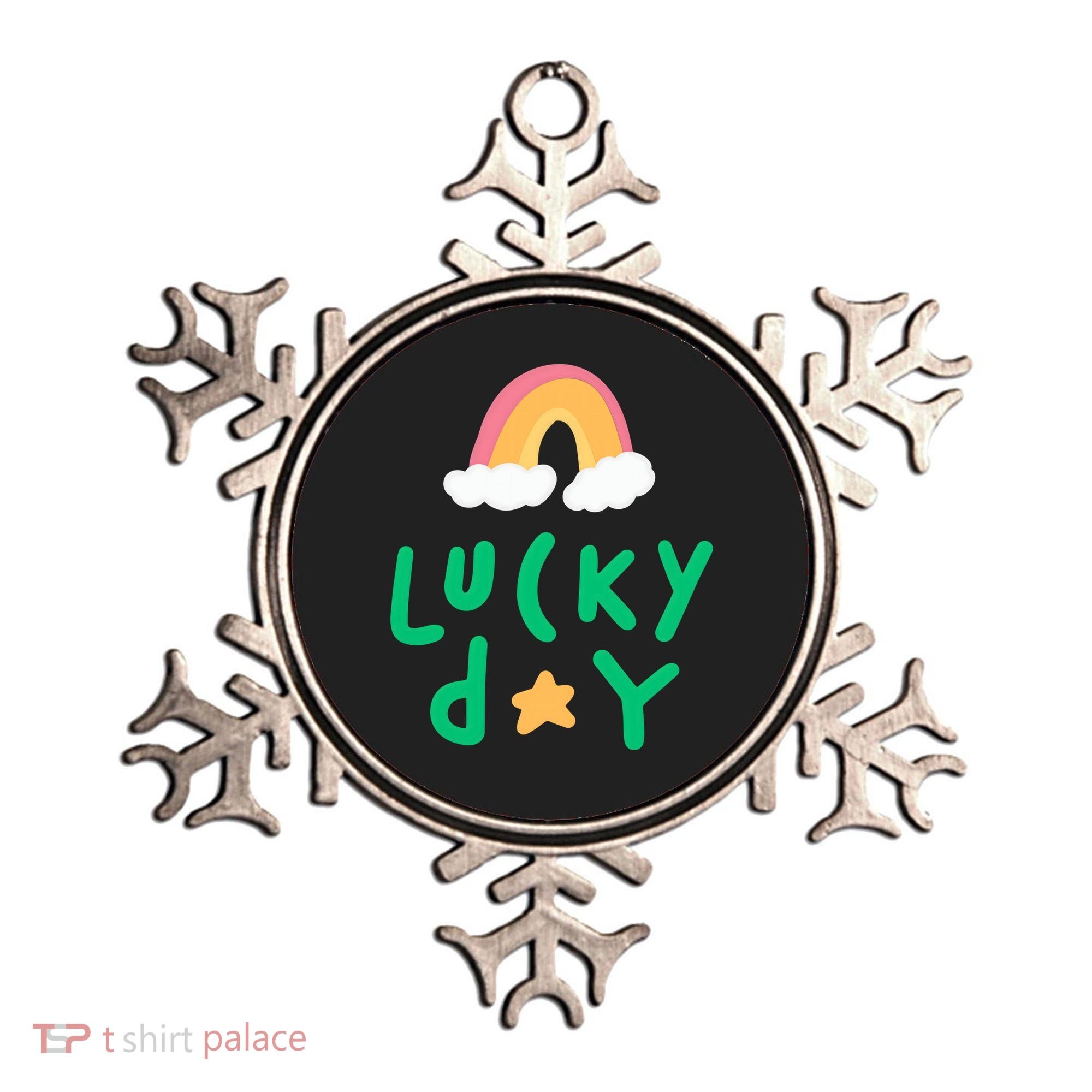 Lucky Day Rainbow Star St Patrick's Day Ornament