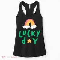 Lucky Day Rainbow Star St Patrick's Day Women's Tank Top thumb 0
