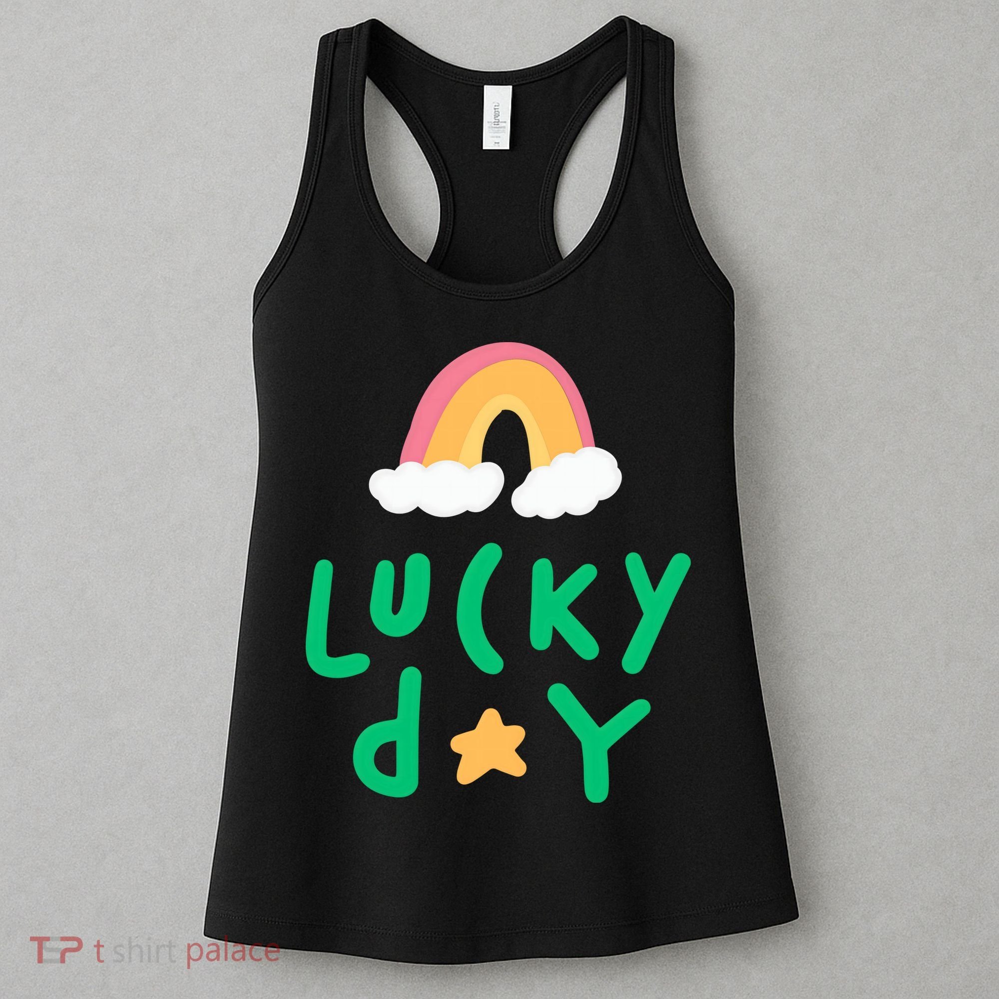 Lucky Day Rainbow Star St Patrick's Day Women's Tank Top