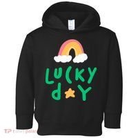 Lucky Day Rainbow Star St Patrick's Day Toddler Hoodie thumb 0
