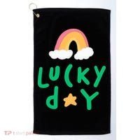 Lucky Day Rainbow Star St Patrick's Day Golf Towel thumb 0