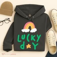 Lucky Day Rainbow Star St Patrick's Day Hoodie thumb 4