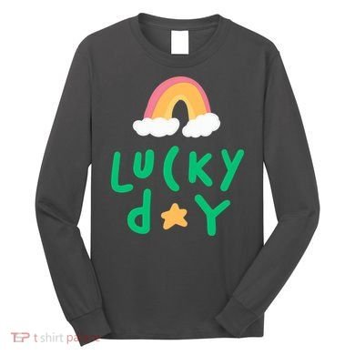 Lucky Day Rainbow Star St Patrick's Day Long Sleeve Shirt