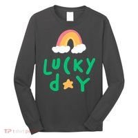 Lucky Day Rainbow Star St Patrick's Day Long Sleeve Shirt thumb 0