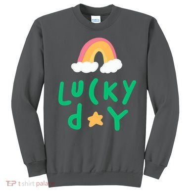 Lucky Day Rainbow Star St Patrick's Day Sweatshirt