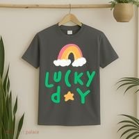 Lucky Day Rainbow Star St Patrick's Day T-Shirt thumb 2