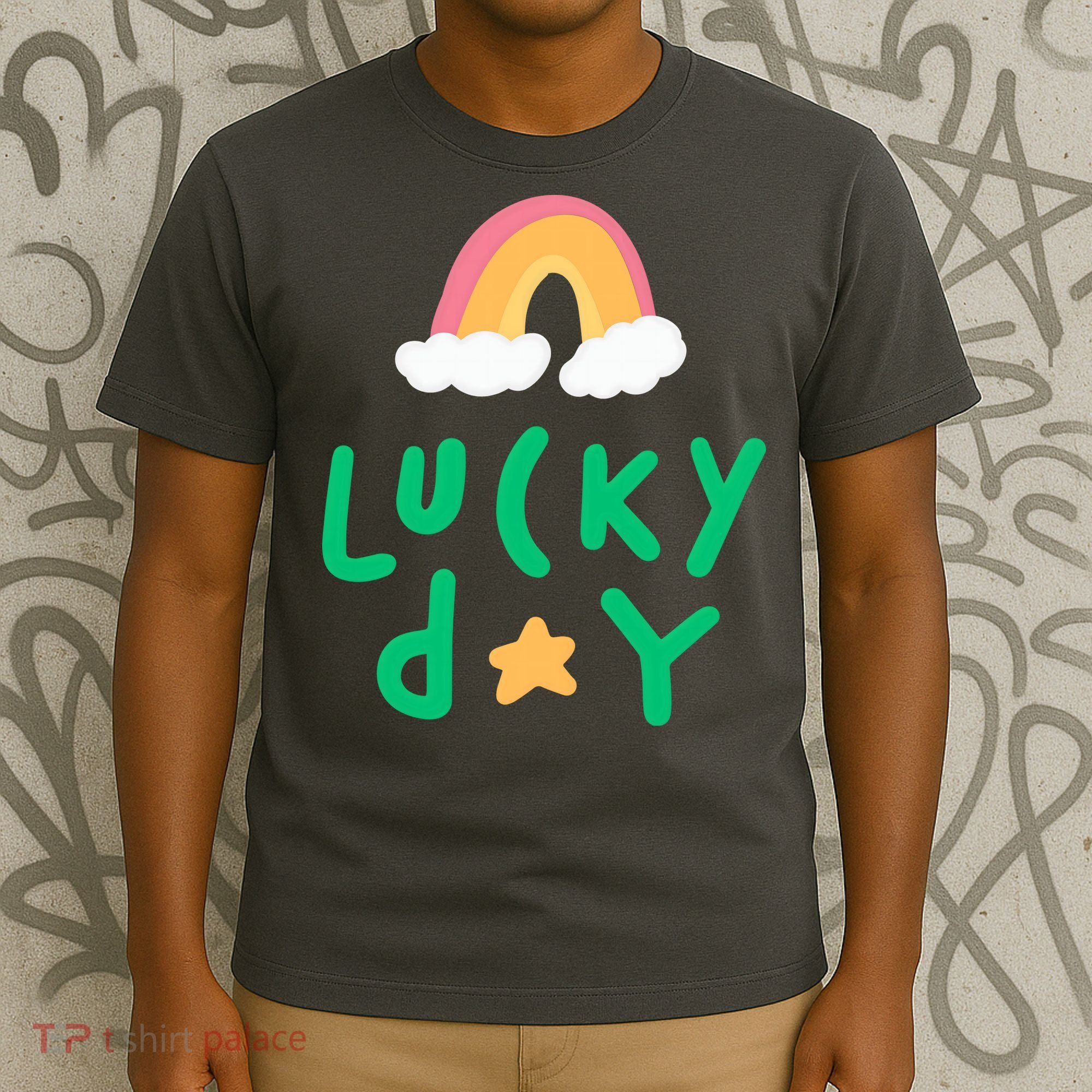 Lucky Day Rainbow Star St Patrick's Day T-Shirt