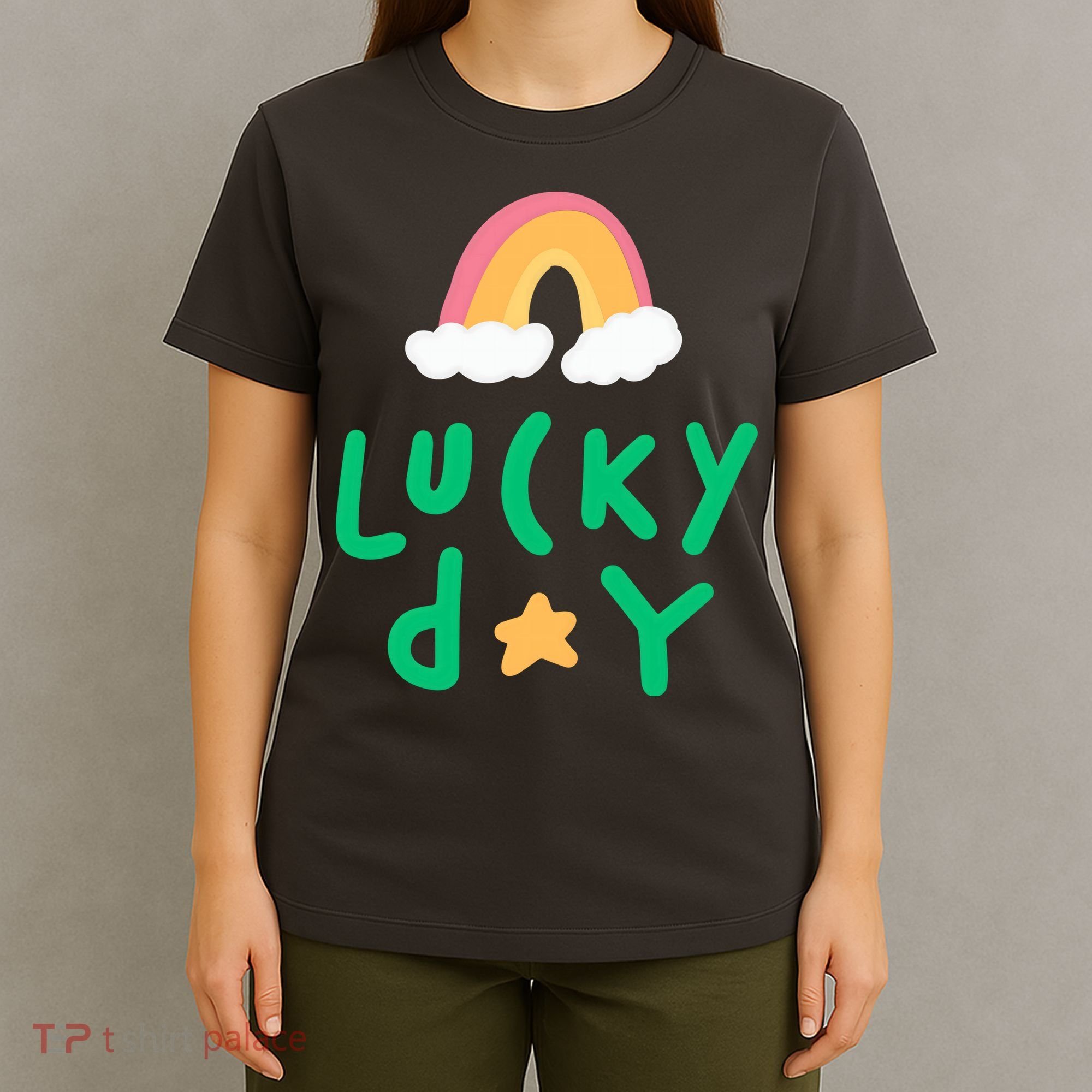 Lucky Day Rainbow Star St Patrick's Day T-Shirt