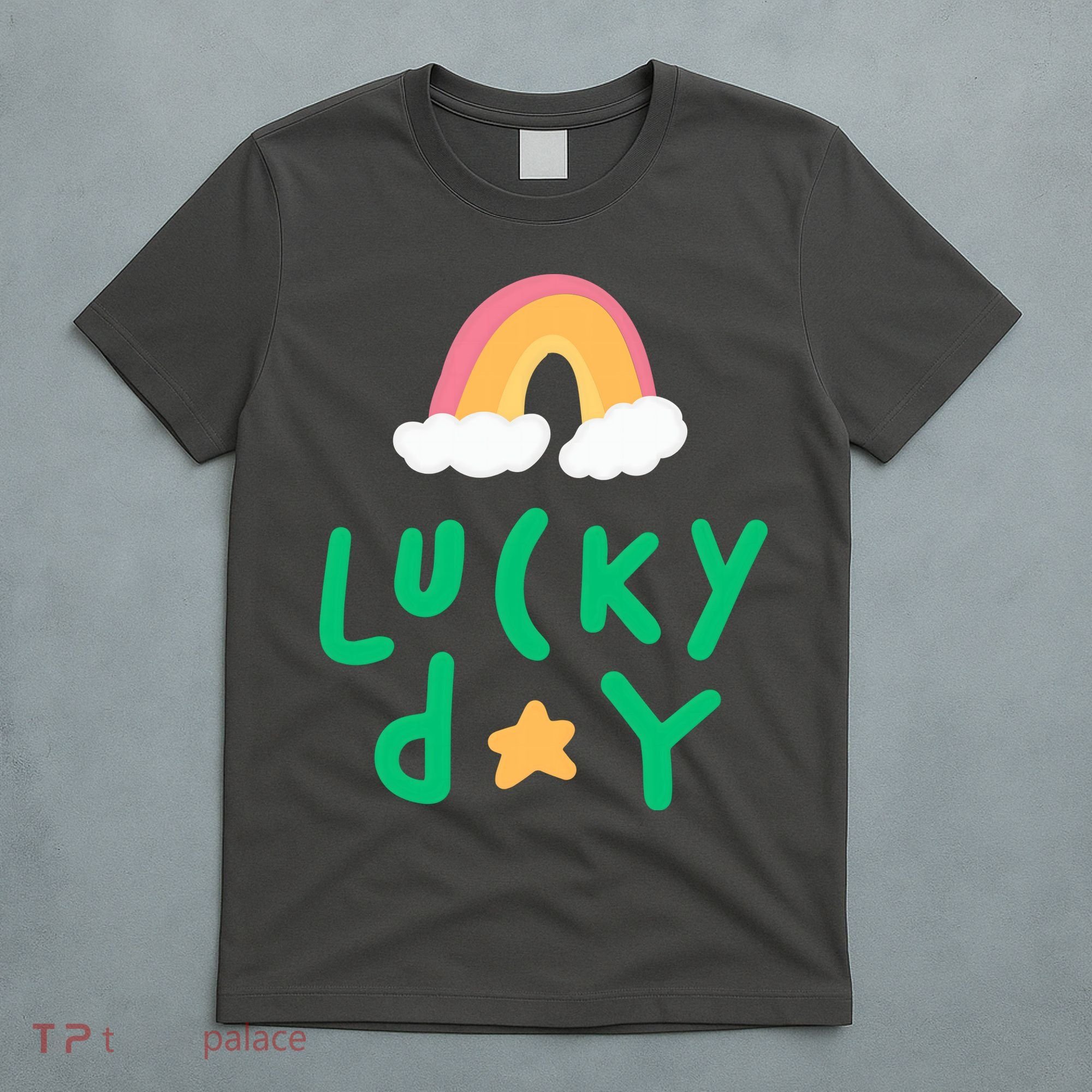 Lucky Day Rainbow Star St Patrick's Day T-Shirt