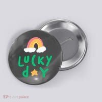Lucky Day Rainbow Star St Patrick's Day Button thumb 0