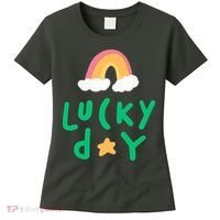 Lucky Day Rainbow Star St Patrick's Day Women's T-Shirt thumb 0