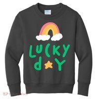 Lucky Day Rainbow Star St Patrick's Day Kids Sweatshirt thumb 0