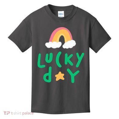 Lucky Day Rainbow Star St Patrick's Day Kids T-Shirt