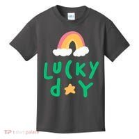 Lucky Day Rainbow Star St Patrick's Day Kids T-Shirt thumb 0