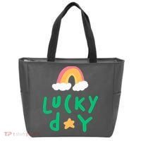 Lucky Day Rainbow Star St Patrick's Day Tote Bag thumb 0
