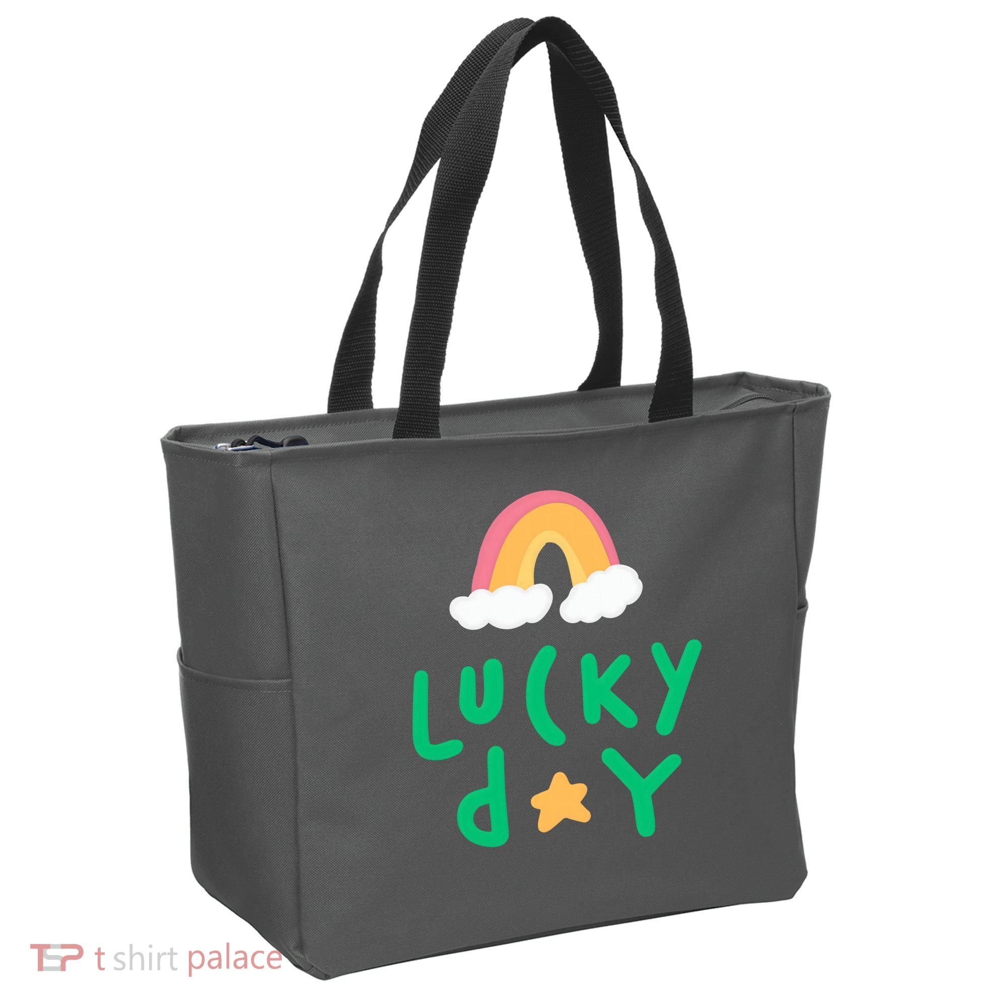 Lucky Day Rainbow Star St Patrick's Day Tote Bag